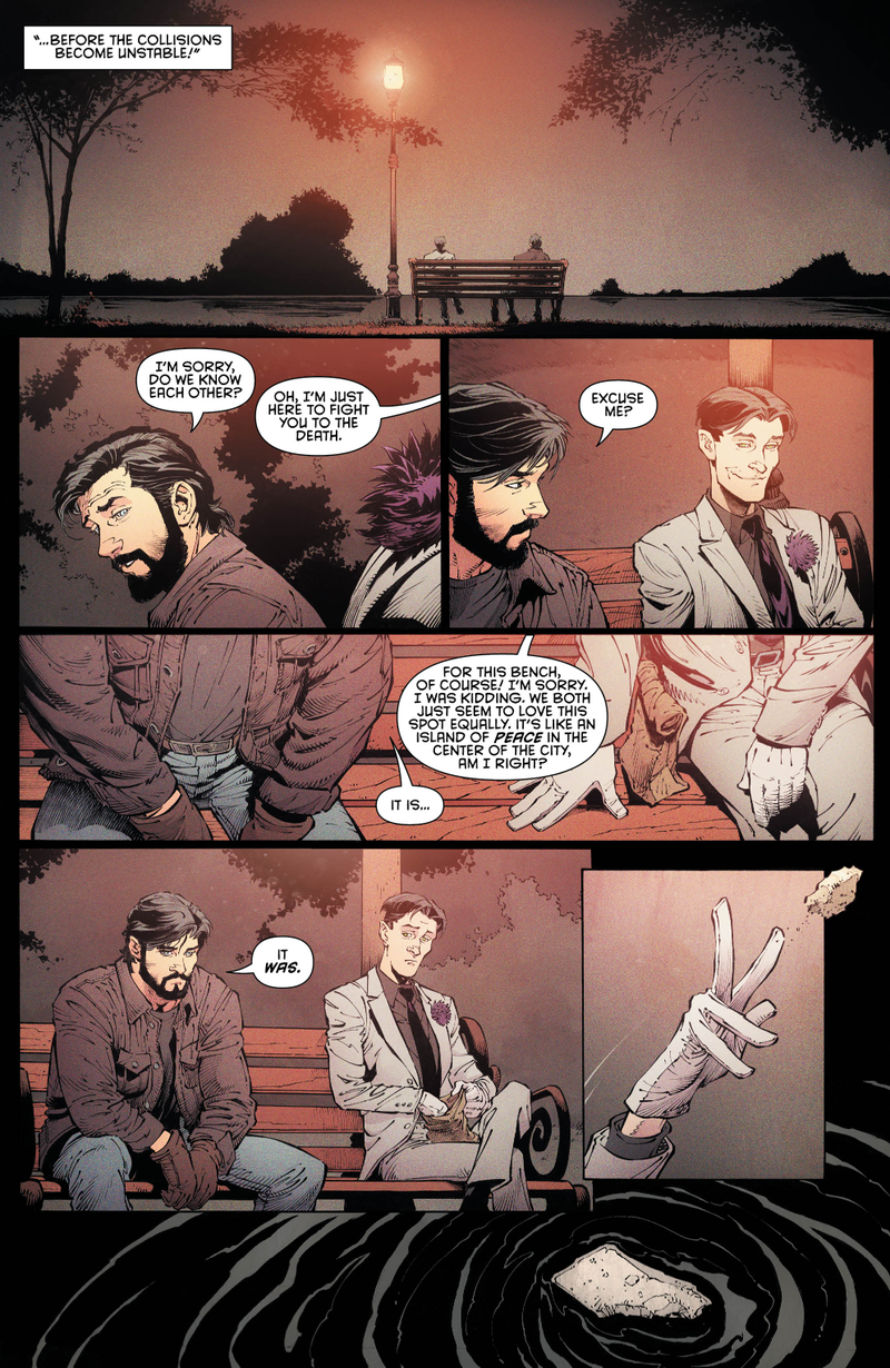 Illustration for article titled Exclusive DC preview: Bruce and the Joker have an ominous chat in Batman #48